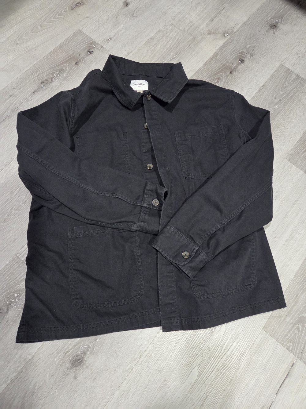 Goodfellow & Co Black Button-Front Overshirt